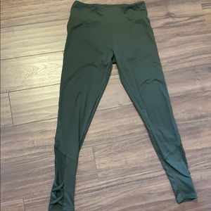 olive green high waisted leggings